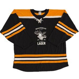 Vintage AK Moosehead Canadian Lager Hockey Jersey 1967 Size XL